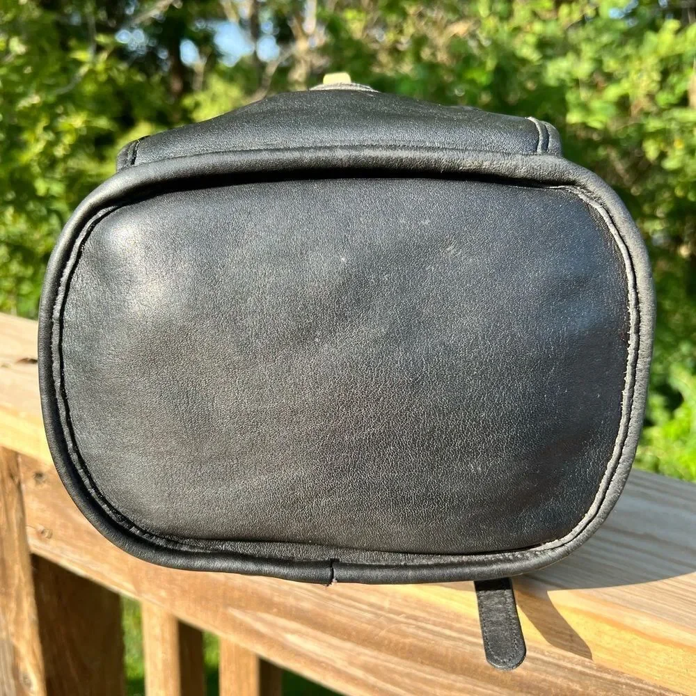 Vintage Coach Top Handle Backpack Bag Original Hang Tag Black 9992 Authentic